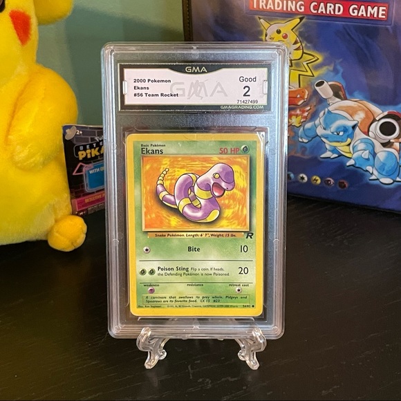 Pokémon Graded Ekans 56/82 Team Rocket GMA Vintage Pokémon Card - Picture 5 of 8